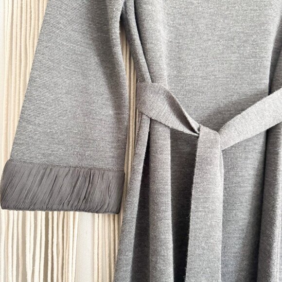 Alice + Olivia Gray Belted Sweater Dress Medium/Large holiday Winter EUC - Picture 3 of 10